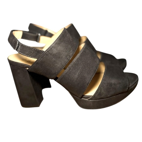 Naturalizer Black Strappy Block Heels - Picture 2 of 7